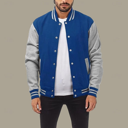 Classic Winter Jacket for Men | Ribbed Button Front Autumn Layering