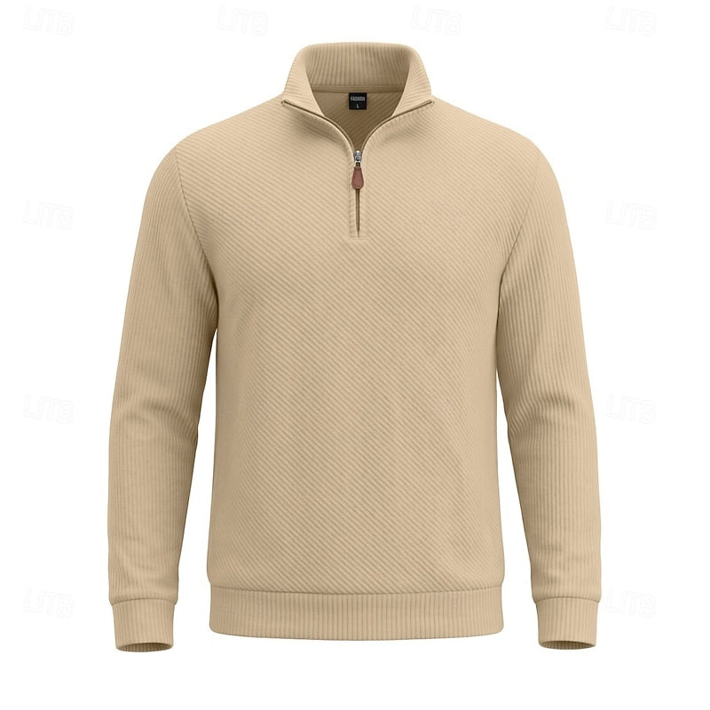 Half Zip Sweater for Men | Ribbed Fall & Winter 2026