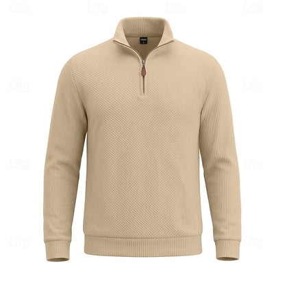 Half Zip Sweater for Men | Ribbed Fall & Winter 2026