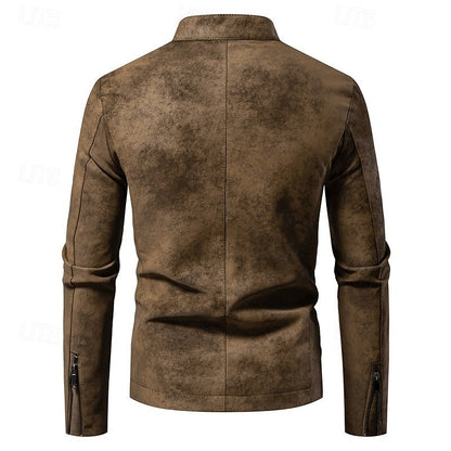 Classic Winter Jacket for Men | Side Zip Funnel Neck Cold Weather Ready