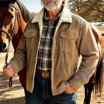 Sherpa Fleece Jacket for Men | Ribbed Cold Weather Ready