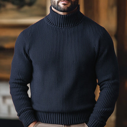 Turtleneck Sweater for Men | Ribbed Cold Weather Ready