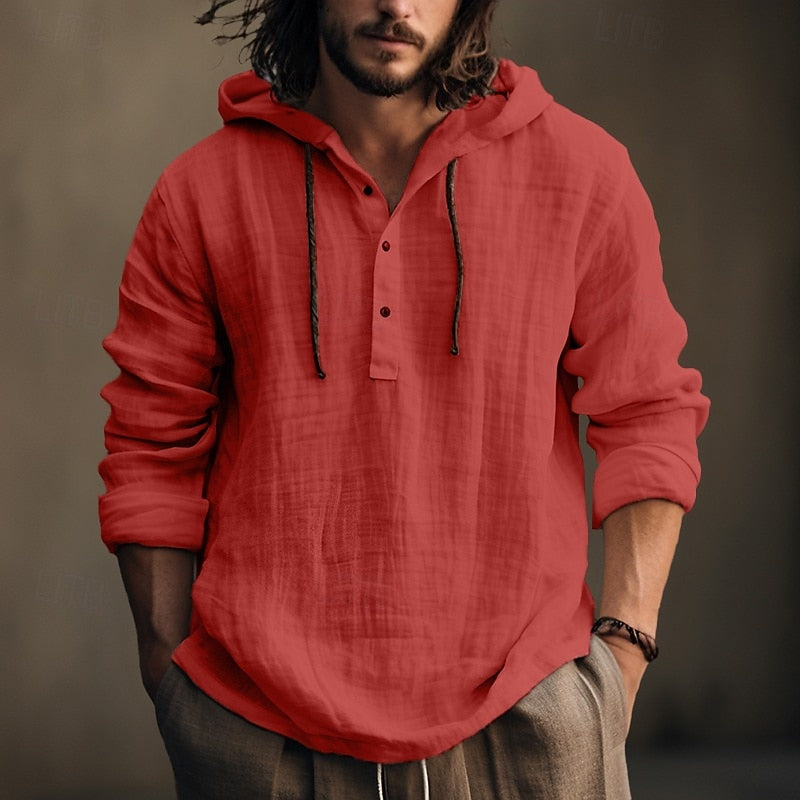 Hooded Shirt for Women | Button Front Lightweight Autumn Layering