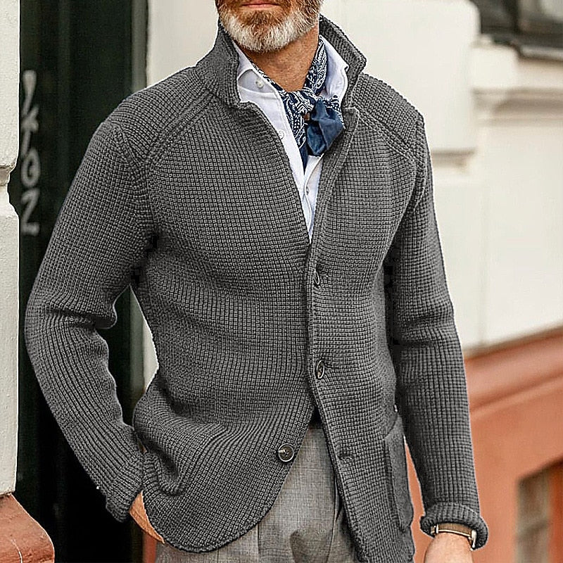 Button Front Cardigan for Men | Funnel Neck Fall & Winter 2026