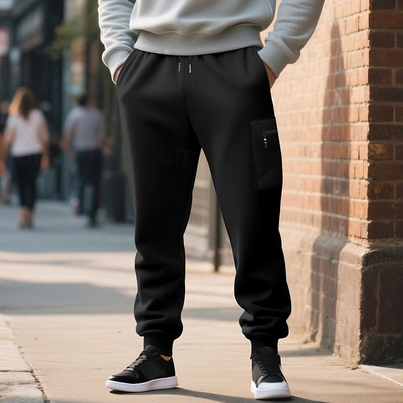 Oversized Joggers for Men | Drawstring Ribbed Autumn Layering