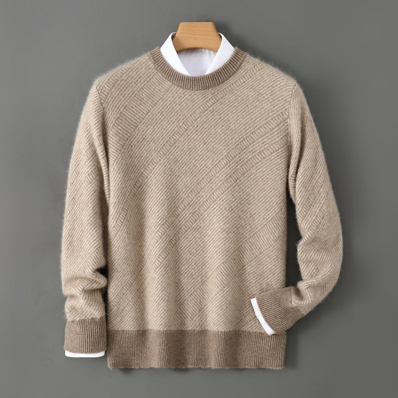 Warm Sweater for Men | Ribbed Crew Neck Fall & Winter 2026