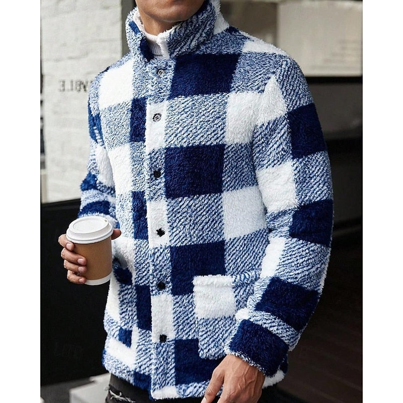 Plaid Winter Jacket for Men | Autumn Layering