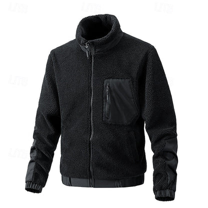 Full Zip Fleece Jacket for Men | Oversized Funnel Neck Cosy Winter Style