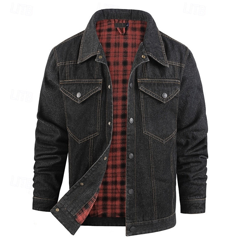 Plaid Winter Jacket for Women | Button Front Autumn Layering