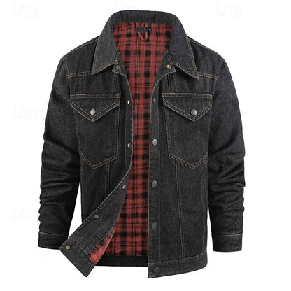 Plaid Winter Jacket for Women | Button Front Autumn Layering