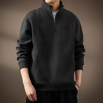 Oversized Sweatshirt for Men | Pull On Half Zip Cosy Winter Style