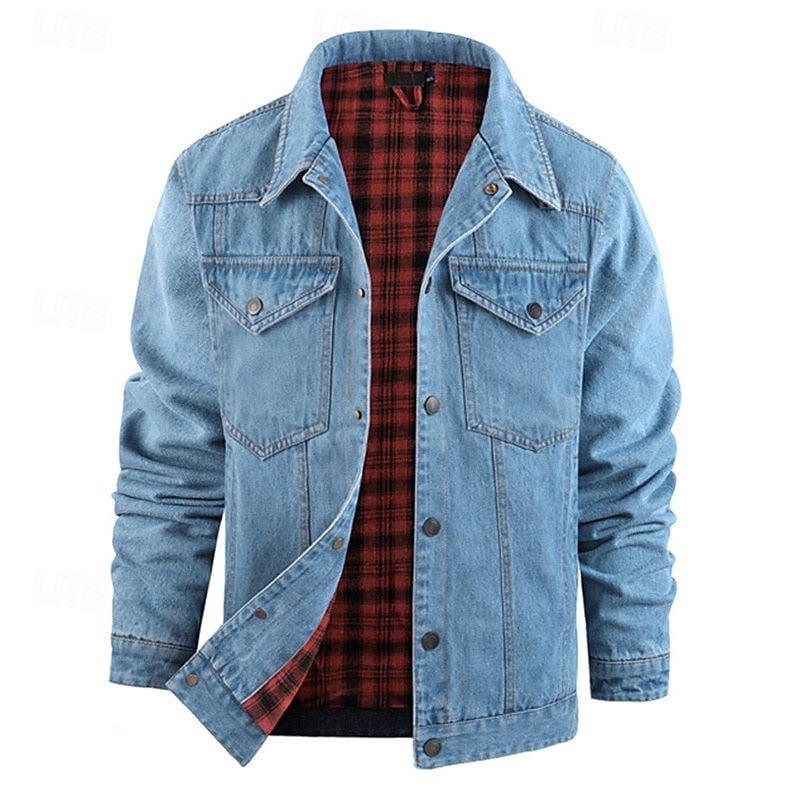 Plaid Winter Jacket for Women | Button Front Autumn Layering