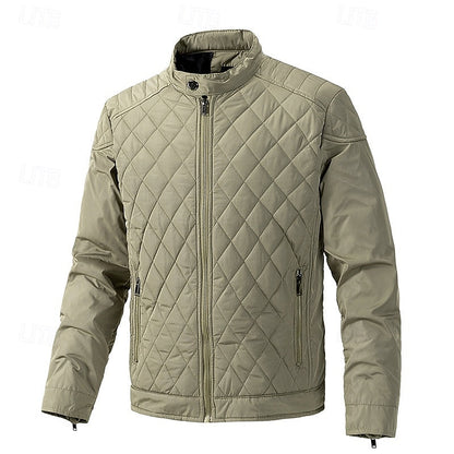 Lightweight Quilted Jacket for Men | Funnel Neck Cold Weather Ready