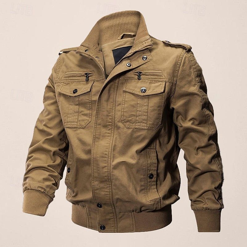 Everyday Winter Jacket for Men | Ribbed Funnel Neck Autumn Layering