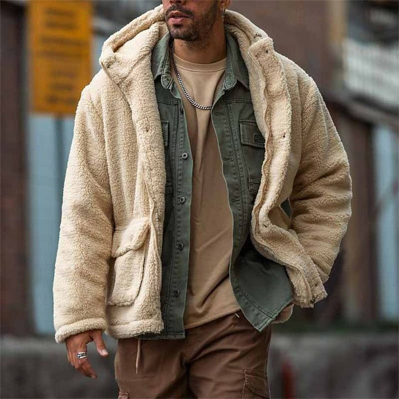 Hooded Winter Jacket for Men | Oversized Autumn Layering