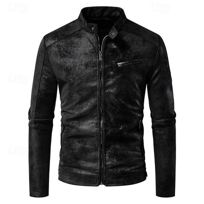 Classic Winter Jacket for Men | Side Zip Funnel Neck Cold Weather Ready