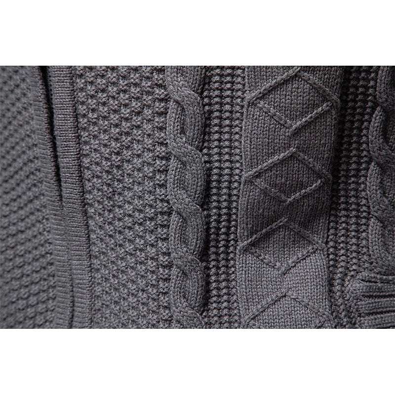 Insulated Cardigan for Men | Side Zip Funnel Neck Cosy Winter Style