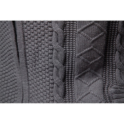 Insulated Cardigan for Men | Side Zip Funnel Neck Cosy Winter Style