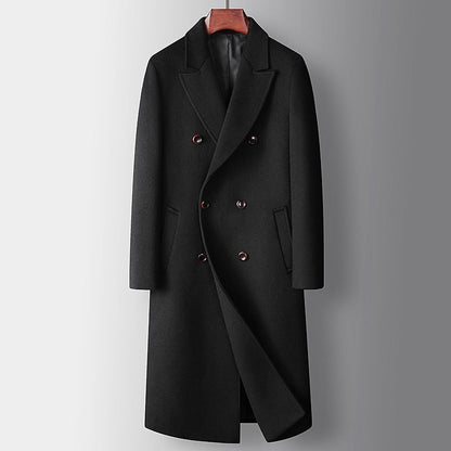 Double Breasted Winter Coat for Men | Lapel Collar Insulated Cold Weather Ready