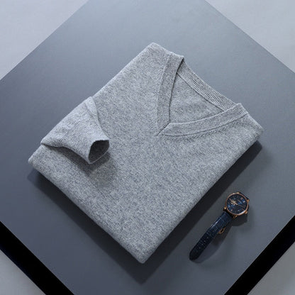 Cosy Sweater for Men | V Neck Autumn Layering