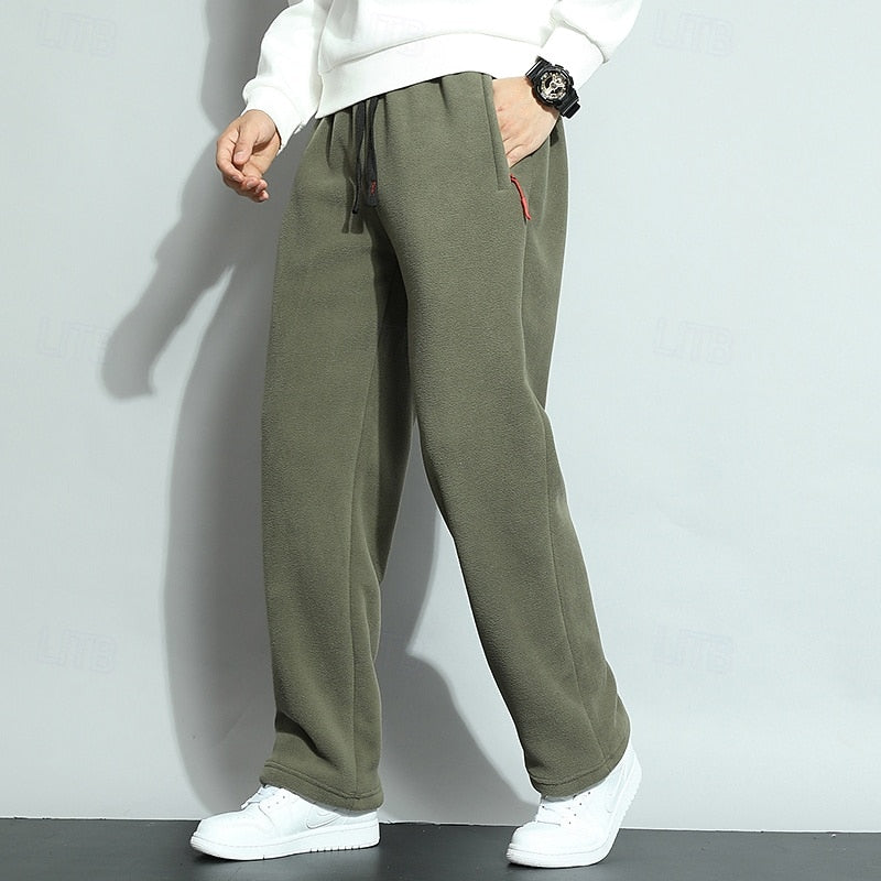 Oversized Joggers for Men | Side Zip Drawstring Cosy Winter Style