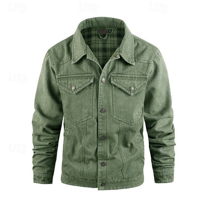 Plaid Winter Jacket for Women | Button Front Autumn Layering