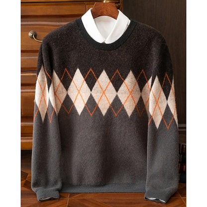 Warm Sweater for Men | Ribbed Crew Neck Cold Weather Ready