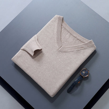 Cosy Sweater for Men | V Neck Autumn Layering