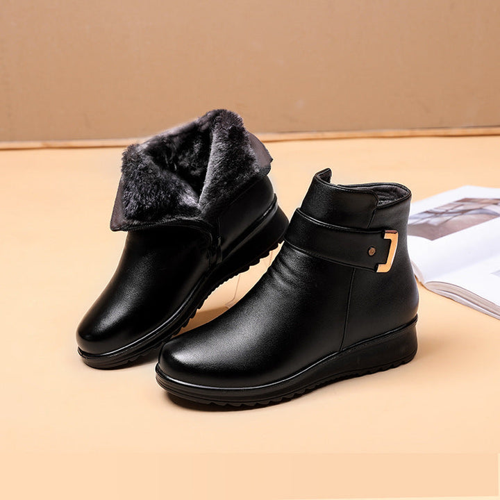 Everyday Ankle Boots for Women | Buckle Strap Warm Winter Style