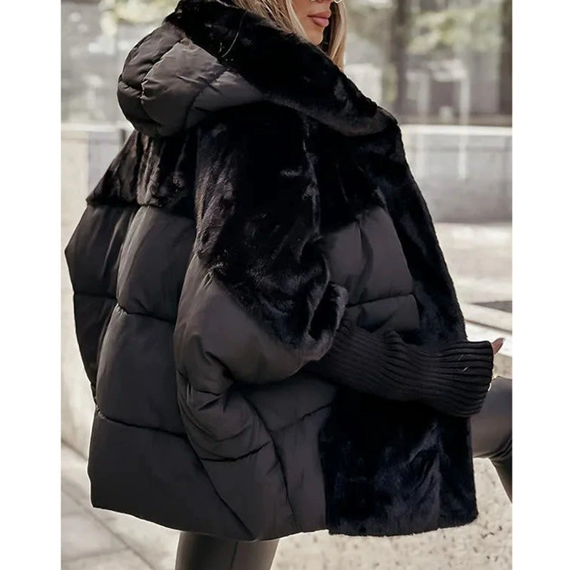 Faux Fur Winter Jacket for Women | Hooded Longline Autumn Layering