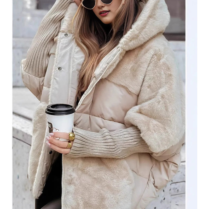 Faux Fur Winter Jacket for Women | Hooded Longline Autumn Layering