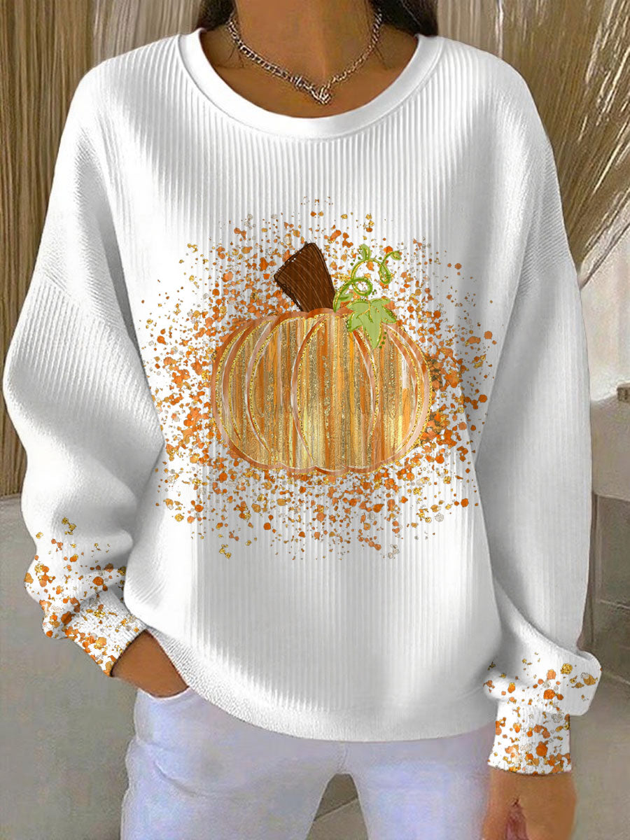 Cosy Sweatshirt for Women | Pull On Ribbed Autumn Layering