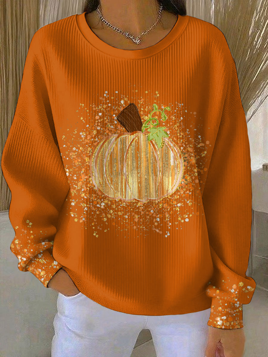 Cosy Sweatshirt for Women | Pull On Ribbed Autumn Layering