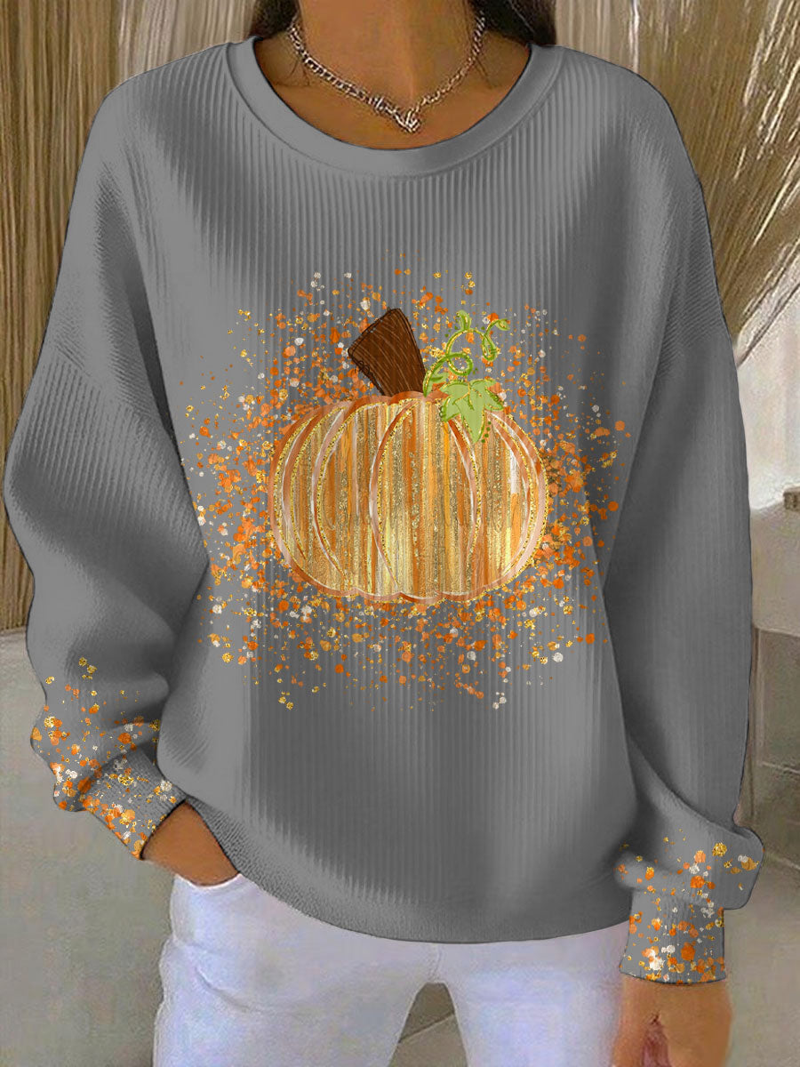 Cosy Sweatshirt for Women | Pull On Ribbed Autumn Layering