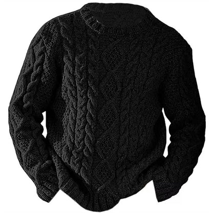 Cable Knit Sweater for Women | Crew Neck Insulated Warm Winter Layer