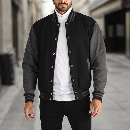 Classic Winter Jacket for Men | Ribbed Button Front Autumn Layering