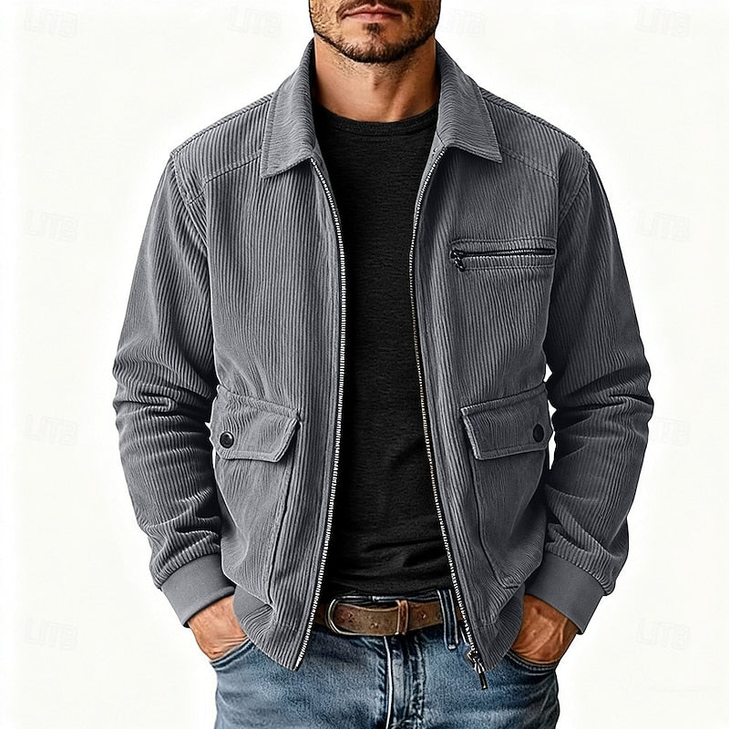 Cosy Winter Jacket for Women | Ribbed Lapel Collar Cold Weather Ready
