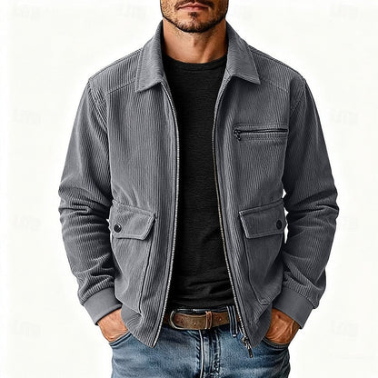 Cosy Winter Jacket for Women | Ribbed Lapel Collar Cold Weather Ready