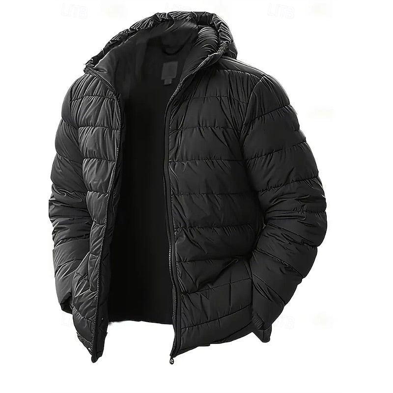 Hooded Puffer Jacket for Men | Quilted Insulated Autumn Layering