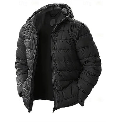 Hooded Puffer Jacket for Men | Quilted Insulated Autumn Layering