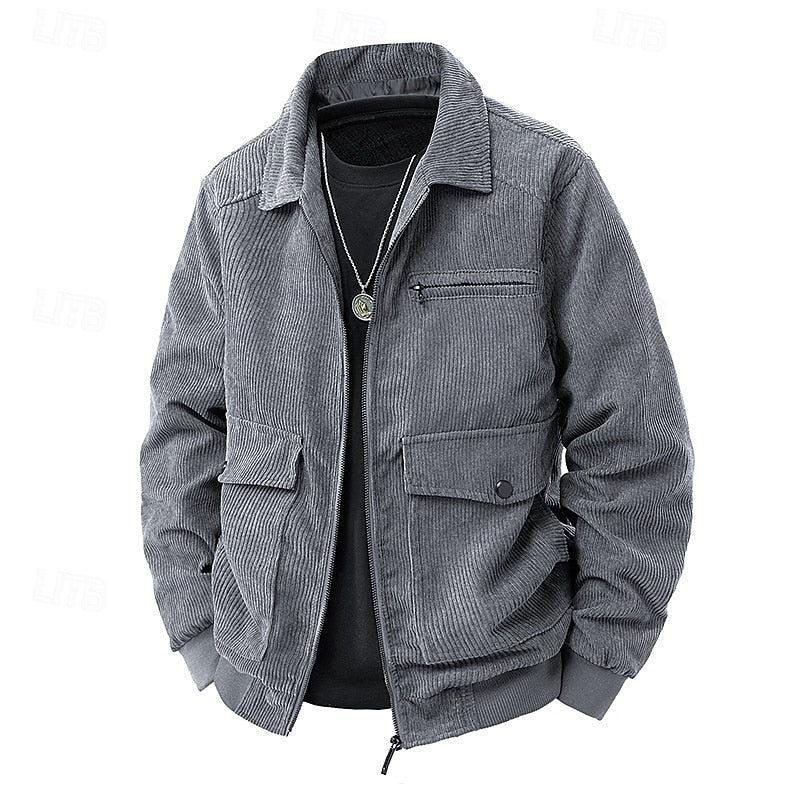 Cosy Winter Jacket for Women | Ribbed Lapel Collar Cold Weather Ready