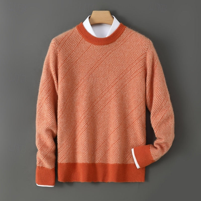Warm Sweater for Men | Ribbed Crew Neck Fall & Winter 2026