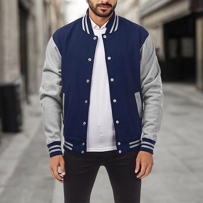 Classic Winter Jacket for Men | Ribbed Button Front Autumn Layering