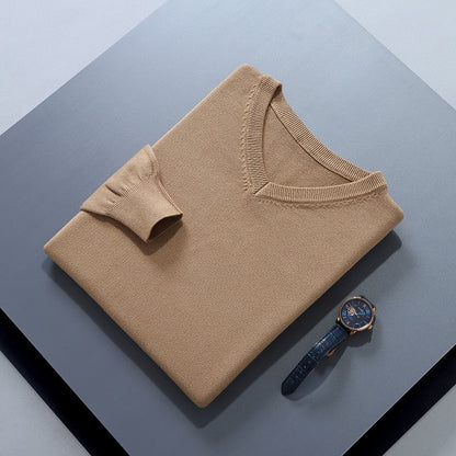 Cosy Sweater for Men | V Neck Autumn Layering