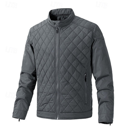 Lightweight Quilted Jacket for Men | Funnel Neck Cold Weather Ready
