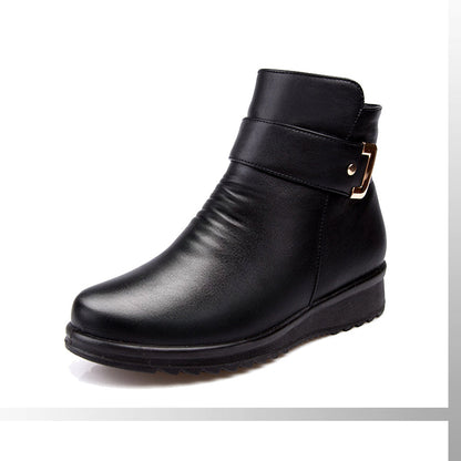 Everyday Ankle Boots for Women | Buckle Strap Warm Winter Style