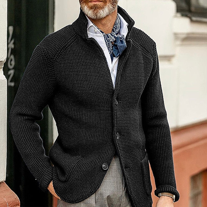 Button Front Cardigan for Men | Funnel Neck Fall & Winter 2026