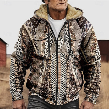 Hooded Winter Jacket for Men | Full Zip Cold Weather Ready