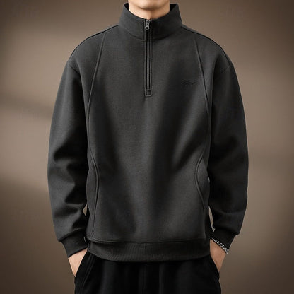 Oversized Sweatshirt for Men | Pull On Half Zip Cosy Winter Style