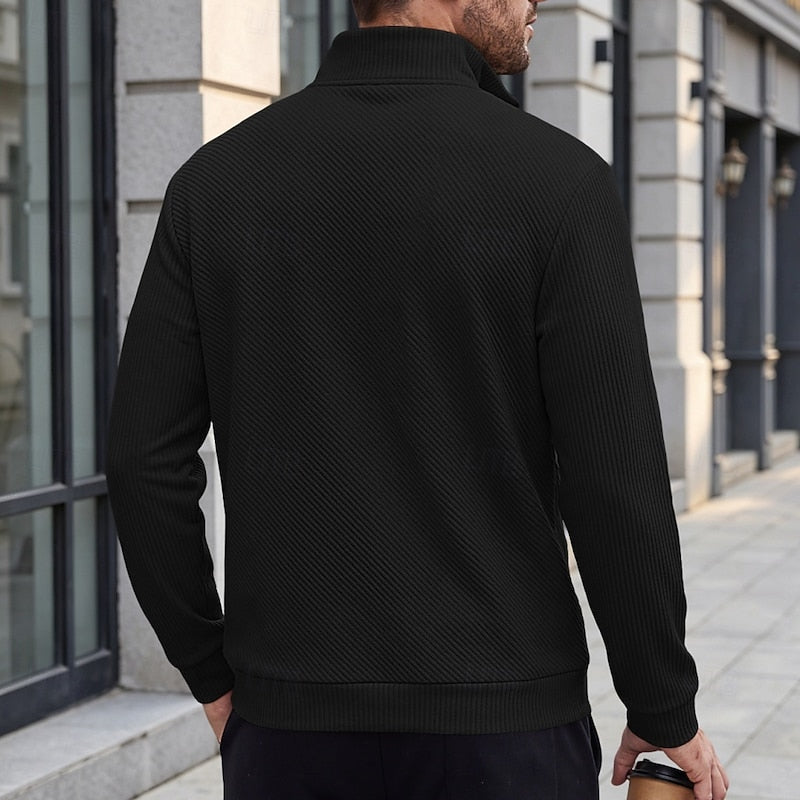 Half Zip Sweater for Men | Ribbed Fall & Winter 2026